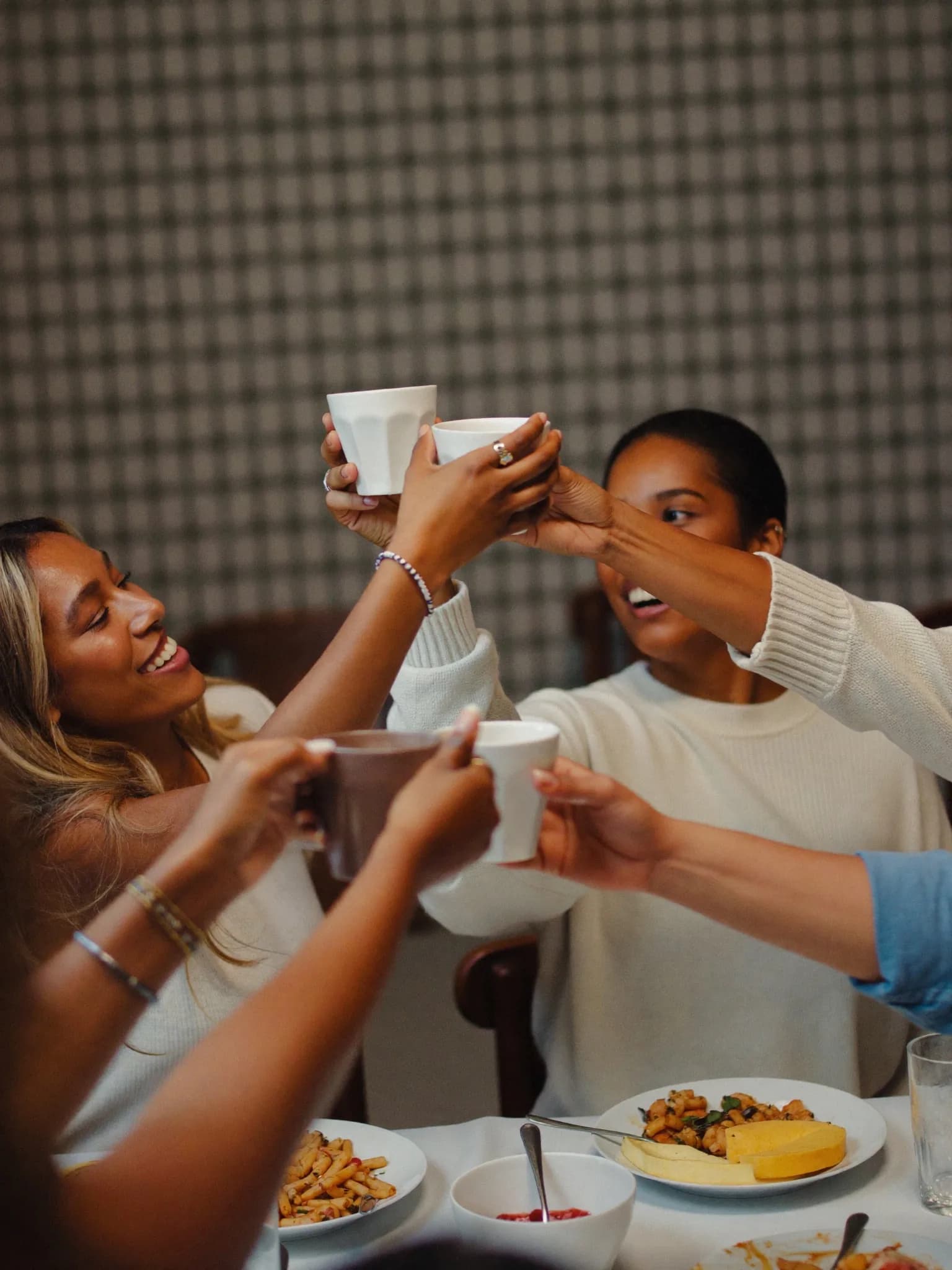 Women sharing a meal together at the end of a session
