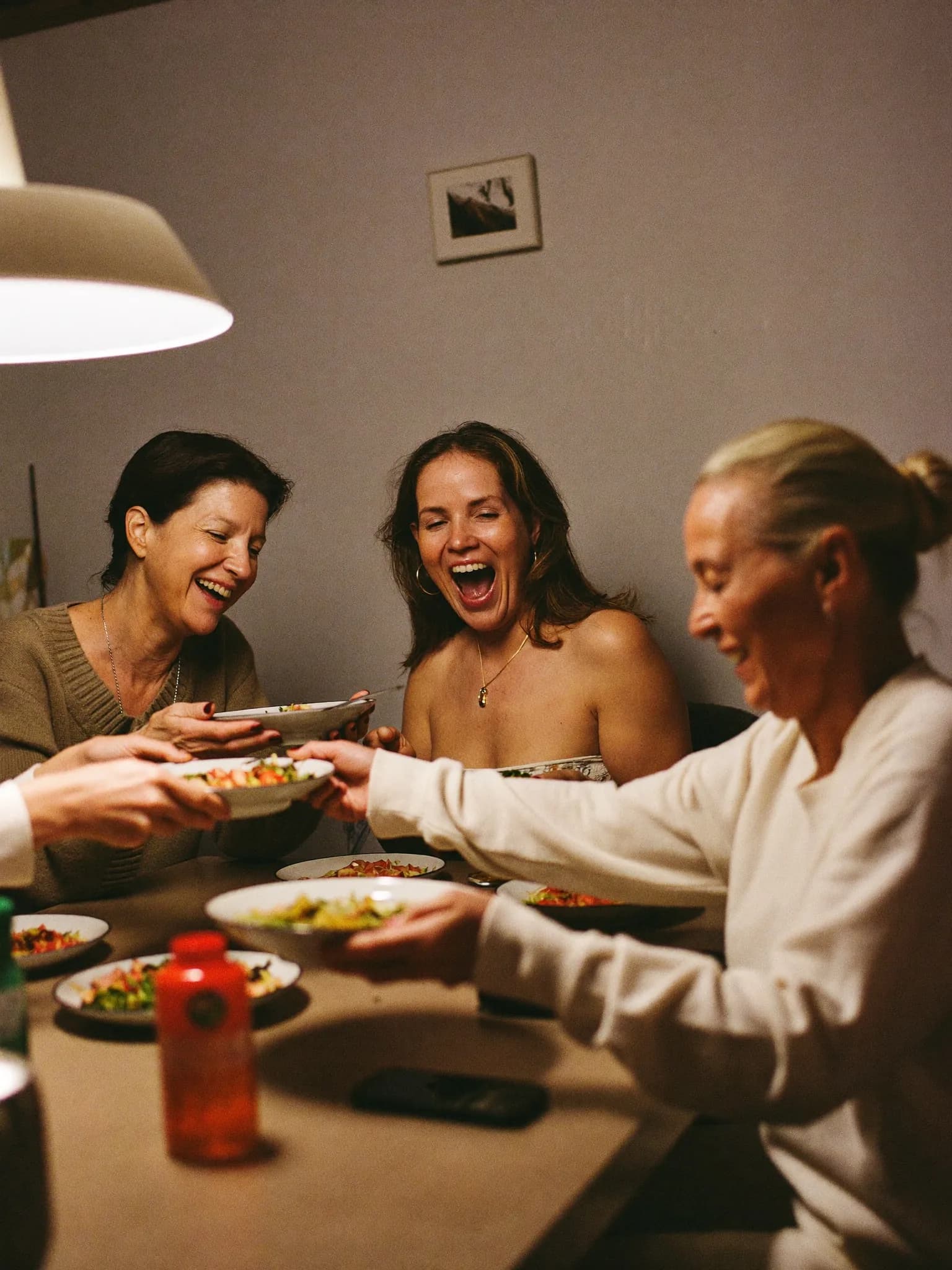 Women sharing a meal together at the end of a session